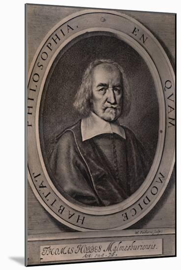 Thomas Hobbes, English philosopher, c1668 (1894)-William Faithorne-Mounted Giclee Print