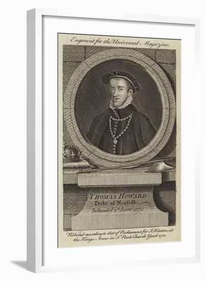 Thomas Howard, Duke of Norfolk, Beheaded 2nd June 1572-null-Framed Giclee Print