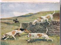 Crossing the Fields, Illustration from 'Hounds'-Thomas Ivester Lloyd-Framed Giclee Print