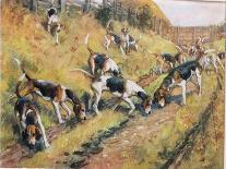 Crossing the Fields, Illustration from 'Hounds'-Thomas Ivester Lloyd-Framed Giclee Print