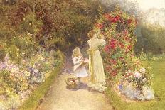 In the Rose Garden-Thomas J. Lloyd-Framed Stretched Canvas