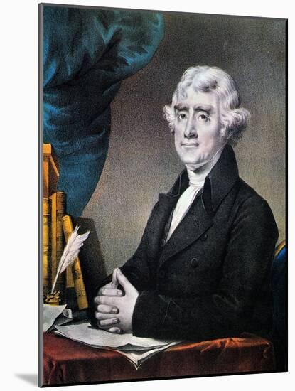 Thomas Jefferson (1743-1826)-Currier & Ives-Mounted Giclee Print