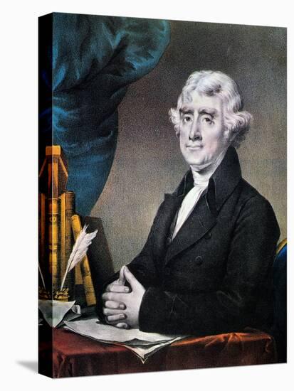 Thomas Jefferson (1743-1826)-Currier & Ives-Stretched Canvas