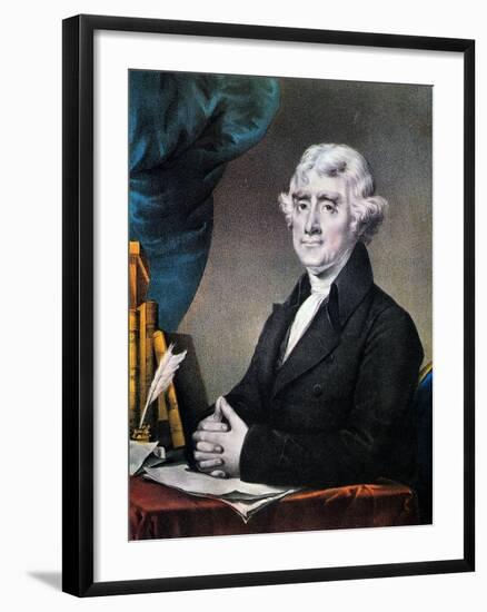 Thomas Jefferson (1743-1826)-Currier & Ives-Framed Giclee Print