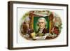 Thomas Jefferson Brand Cigar Inner Box Label-Lantern Press-Framed Art Print