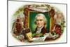 Thomas Jefferson Brand Cigar Inner Box Label-Lantern Press-Mounted Art Print