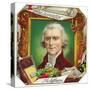 Thomas Jefferson Brand Cigar Outer Box Label-Lantern Press-Stretched Canvas