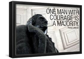 Thomas Jefferson Courage Quote-null-Framed Poster