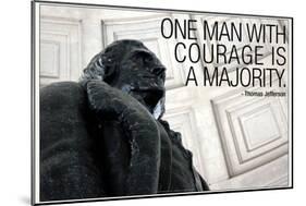Thomas Jefferson Courage Quote-null-Mounted Photo