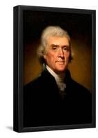 Thomas Jefferson Portrait Historic Art Print Poster-null-Framed Poster