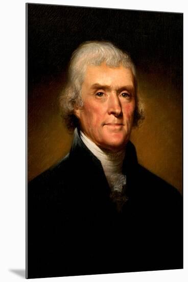 Thomas Jefferson Portrait Historic-null-Mounted Photo