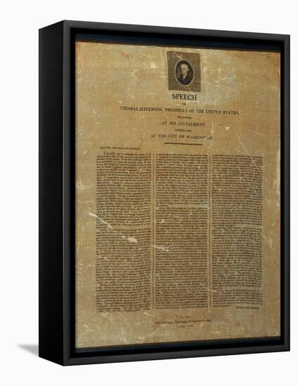 Thomas Jefferson's 1801 Inaugural Address-David J. Frent-Framed Stretched Canvas