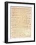 Thomas Jefferson's First Inaugural Address Written in His Own Hand, 1801-null-Framed Art Print