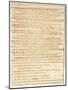 Thomas Jefferson's First Inaugural Address Written in His Own Hand, 1801-null-Mounted Art Print