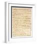 Thomas Jefferson's First Inaugural Address Written in His Own Hand, 1801-null-Framed Art Print