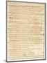 Thomas Jefferson's First Inaugural Address Written in His Own Hand, 1801-null-Mounted Art Print