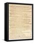 Thomas Jefferson's First Inaugural Address Written in His Own Hand, 1801-null-Framed Stretched Canvas