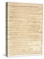 Thomas Jefferson's First Inaugural Address Written in His Own Hand, 1801-null-Stretched Canvas