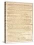 Thomas Jefferson's First Inaugural Address Written in His Own Hand, 1801-null-Stretched Canvas