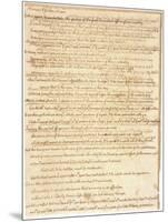 Thomas Jefferson's First Inaugural Address Written in His Own Hand, 1801-null-Mounted Art Print