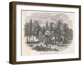 Thomas Jefferson's Home at Monticello - the West Front-null-Framed Art Print