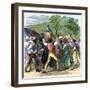 Thomas Jefferson's Return to Monticello from Paris, 1789-null-Framed Giclee Print