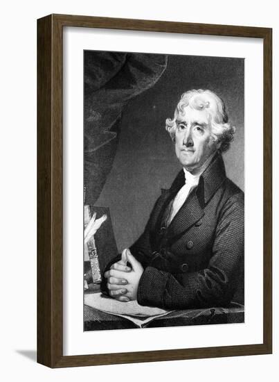 Thomas Jefferson Seated-null-Framed Giclee Print