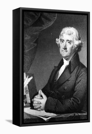 Thomas Jefferson Seated-null-Framed Stretched Canvas