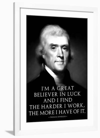 Thomas Jefferson Work Hard Quote-null-Framed Photo