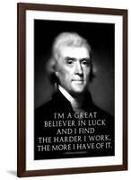 Thomas Jefferson Work Hard Quote-null-Framed Photo