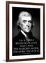 Thomas Jefferson Work Hard Quote-null-Framed Photo