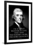 Thomas Jefferson Work Hard Quote-null-Framed Photo