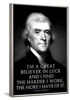 Thomas Jefferson Work Hard-null-Framed Poster