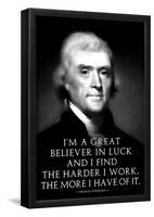 Thomas Jefferson Work Hard-null-Framed Poster