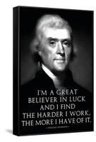 Thomas Jefferson Work Hard-null-Framed Stretched Canvas