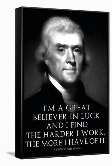 Thomas Jefferson Work Hard-null-Framed Stretched Canvas