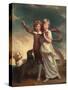 Thomas John Clavering and Catherine Mary Clavering: the Clavering Children, 1777-George Romney-Stretched Canvas