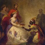 Queen Victoria Giving the Bible to an African Chief, 1861-Thomas Jones Barker-Giclee Print