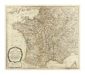 New Map of the Kingdom of France, c.1790-Thomas Kitchin-Art Print