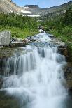 Water Rushing Down Alpine Stream, Logan Pass, Glacier National Park-Thomas Lazar-Stretched Canvas