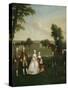 Thomas Lister and Family at Gisburne Park, 1740-41-Arthur Devis-Stretched Canvas