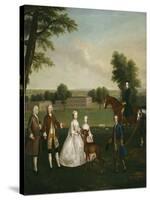 Thomas Lister and Family at Gisburne Park, 1740-41-Arthur Devis-Stretched Canvas