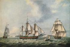 A Merchant Ship in Two Positions by an Estuary Off the South West Coast-Thomas Luny-Giclee Print