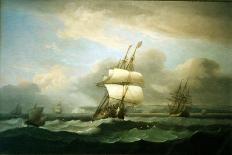 The Battle of Algiers: the Bombardment, 1824-Thomas Luny-Framed Stretched Canvas