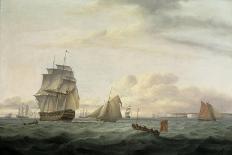 A Merchant Ship in Two Positions by an Estuary Off the South West Coast-Thomas Luny-Giclee Print