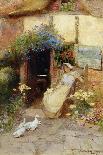 At the Cottage Door, 1913-Thomas Mackay-Framed Stretched Canvas