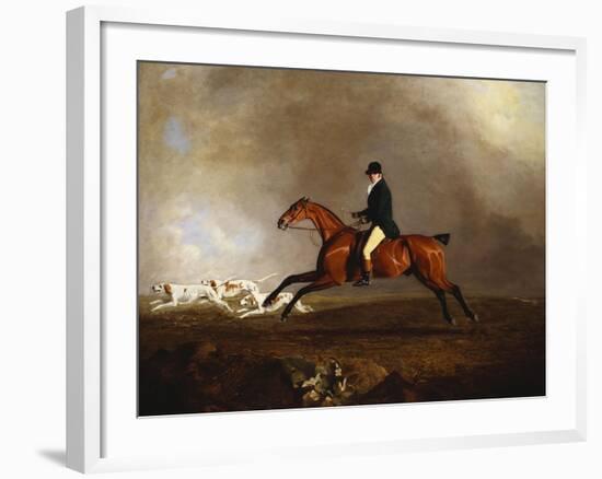 Thomas Mellish on His Hunter 'saucebox'-Benjamin Marshall-Framed Giclee Print