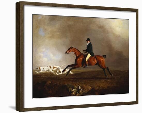 Thomas Mellish on His Hunter 'saucebox'-Benjamin Marshall-Framed Giclee Print