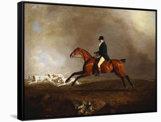 Thomas Mellish on His Hunter 'saucebox'-Benjamin Marshall-Framed Stretched Canvas