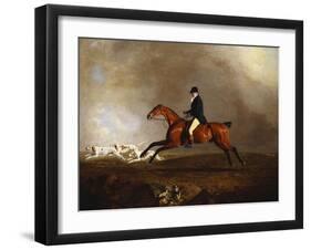 Thomas Mellish on His Hunter 'saucebox'-Benjamin Marshall-Framed Giclee Print